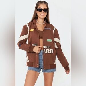 Edikted Baby Driver Oversized Varsity Jacket size S